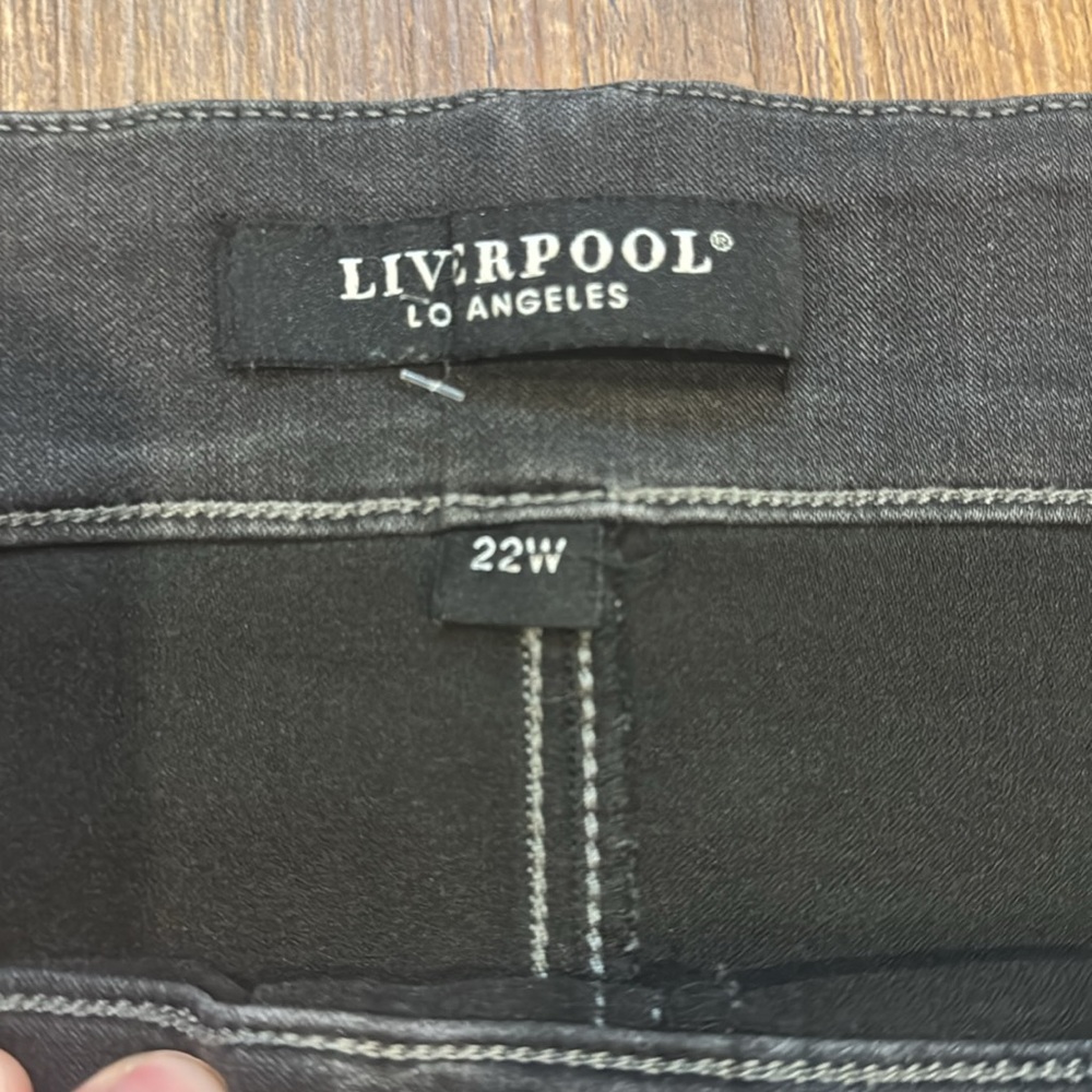 Liverpool Los Angeles Jean Skirt Size 22 Charcoal in color‎ - Picture 2 of 3